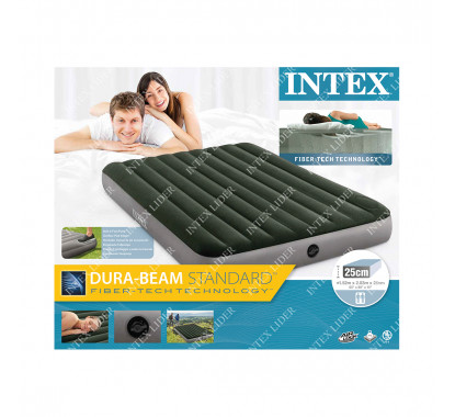 Надувной матрас Двухспальный Intex (152х203х25) +ножной насос 64763